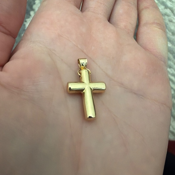 14K Yellow Gold Cross Pendant - Picture 4 of 4